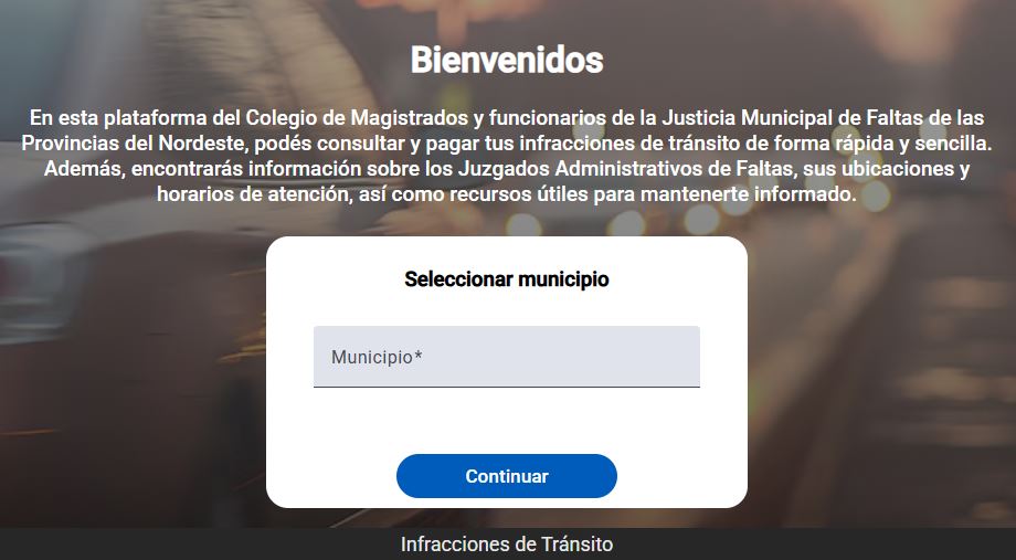 Consultar Infracciones de Tránsito